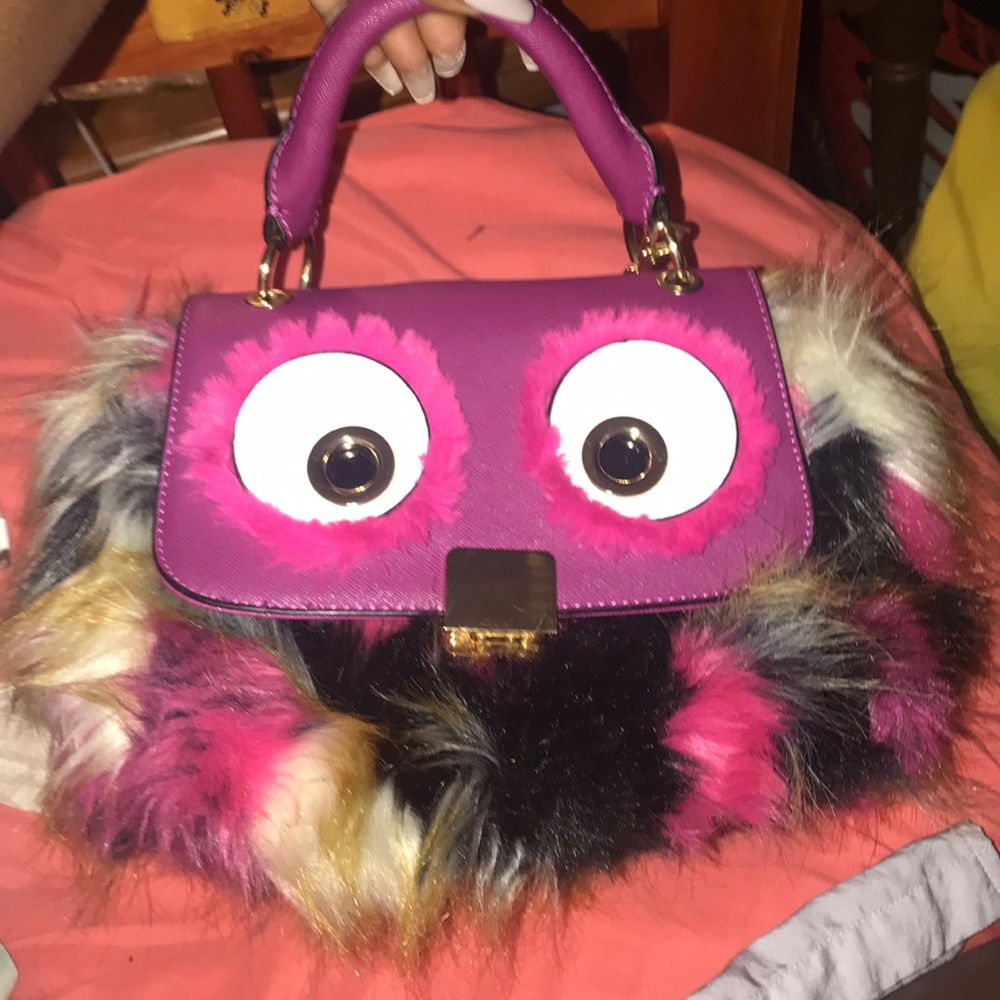 Aldo Furry Multicolor “Monster” Purse